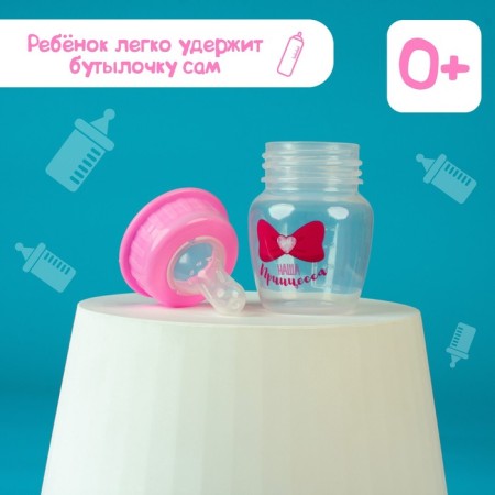 A bottle of feeding "Princess", classic throat, 60 ml., 0 months, pink color-6