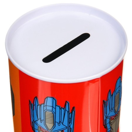 Metal piggy bank, 6.5 cm x 6.5 cm x 12 cm "robots", transformers-3