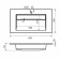Snow -out sink Uperwood Next 80 cm, rectangular, gray glossy