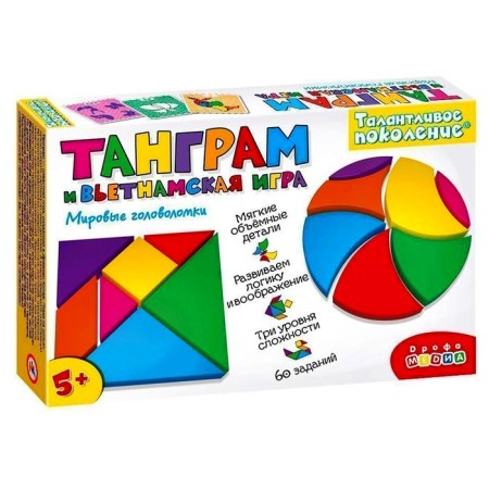 Board game "Tangram and Vietnamese game"