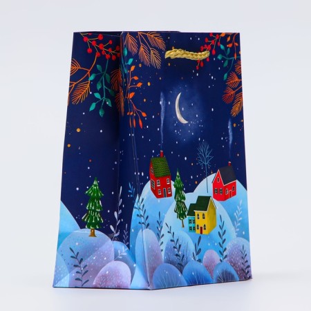 New Year. Gift package "Winter Night", 11.5 x 14.5 x 6.5 cm.-1