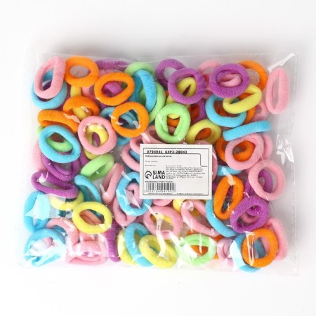 Hair elastic bands “most tender” set, diameter 2 cm, 100 pcs.-4
