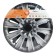 Wheel caps 15 "Tornado +", silver-black, carbon, 2 pcs Airline AWCC-15-07