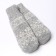 Mittens female woolen color light gray/white, size 20-22