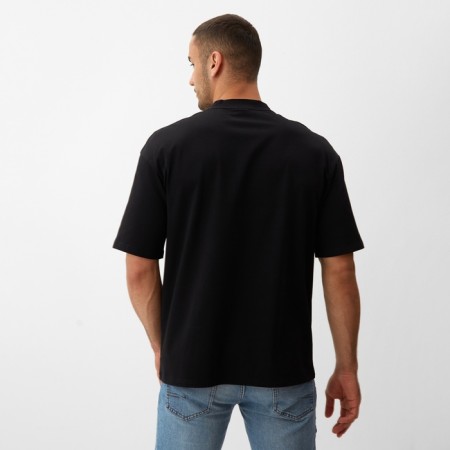 Men's T-shirt from organic cotton Minaku Oversize Fit: Black color, rr 46-3