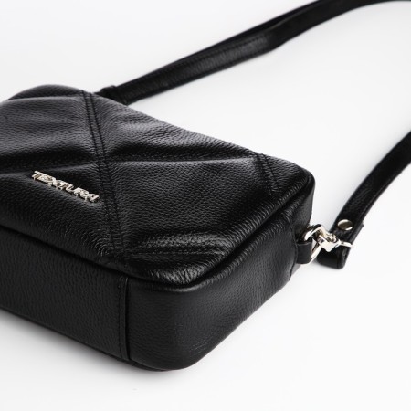 Women's bag over the shoulder Textura, small size, black color-3