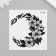Tattoo on the body black "crescent from flowers" 8x7.5 cm