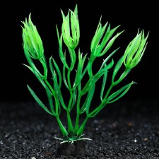Artificial aquarium plant, 10 cm, green