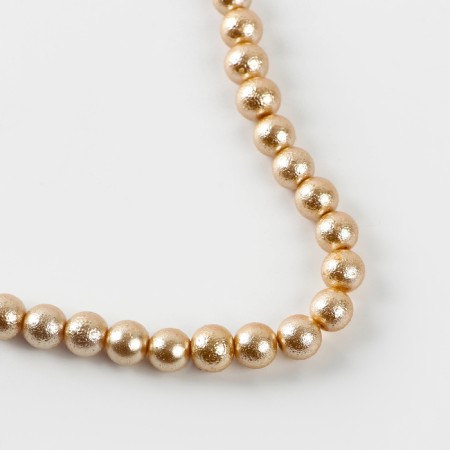 Glass beads, set 78 pcs., Size 1 pc. - 10 mm, gold color-3