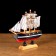 Souvenir Small Small Dolphin Ship, sides blue with a white strip, white sails, 3 × 10 × 10 cm