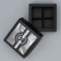 Box for sweets, confectionery packaging, 4 cells, “real man”, 10.5 x 10.5 x 3.5 cm