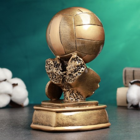 Stele "volleyball" gold, 8.5x11x18cm-2