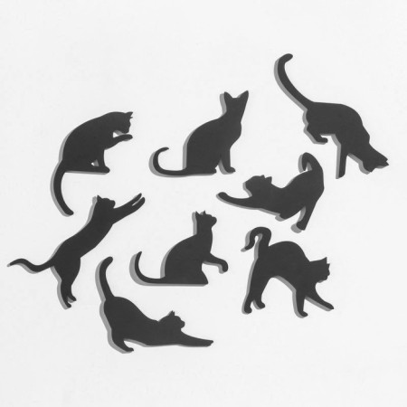 Wall-wall decor "cats", 8 elements, 6.5-7-14x12-5-18.5 cm-3
