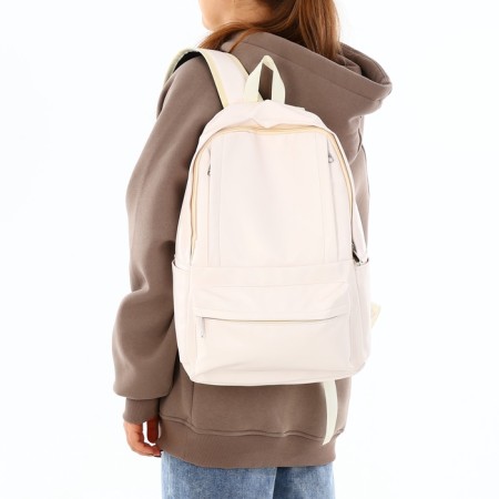 Youth backpack with lightning, 5 pockets, white color-1
