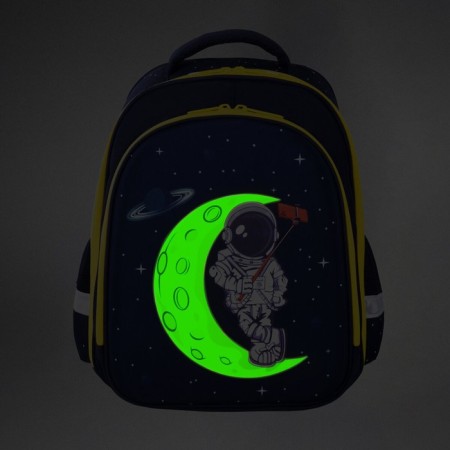 Backpack 2 departments, 36x28x14 cm, Brauberg Kids Standard Spaceman, luminous-17