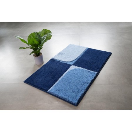 Bathroom mat QUAD Blue 60x90 cm-1
