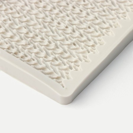 Mold Dolyana "Knitting", silicone, 19.7 × 11.5 × 1.3 cm, color gray color-2