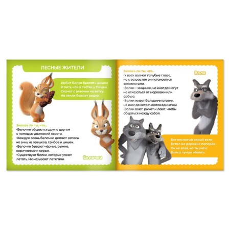 The training book with the facts “Introduce animals”, 19 × 19 cm, 32 pages, Masha and the bear-1