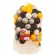 A set of balls 150 pcs, colors: yellow, gray, white, black, transparent
