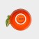 Ceramic "Orange" plate, deep, orange, 14 cm, 1 variety, Iran
