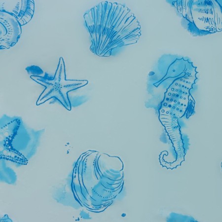 Bathon Curtain "Poseidon", 180 × 180 cm, blue color-1
