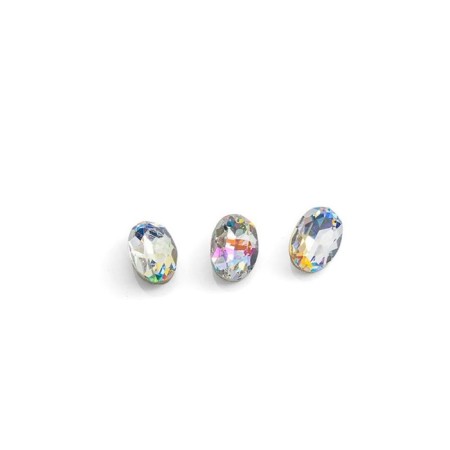 Rhinestones for the design of the nails TNL "oval medium", transparent, 10 pcs