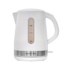 Чайник электрический Galaxy LINE GL 0225, металл, 1.7 л, 2200 Вт, белый