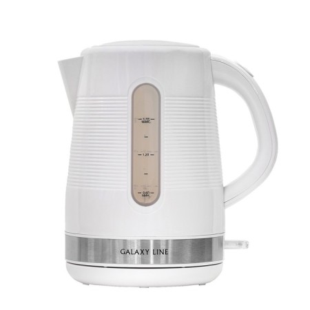 Electric kettle Galaxy Line GL 0225, metal, 1.7 l, 2200 watts, white