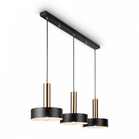 Izza lamp, 3x40W E27, black color, brass-1