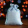 Gift bag from canvases, blue, 10 x 14 cm