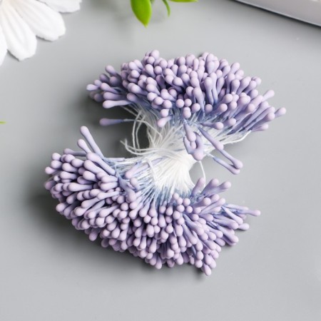 Stamens for flowers "drops matte lilac" d = 1.5 mm set 400 pcs length 6 cm-1