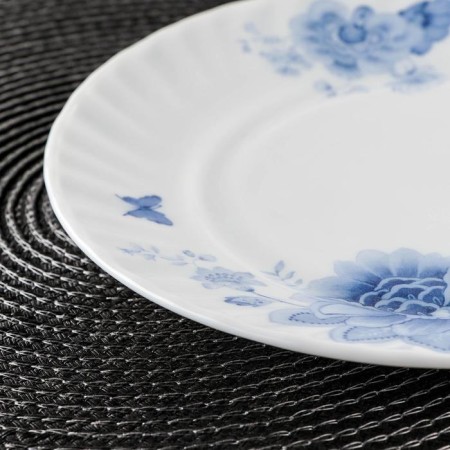 Blue -shaped dessert shade "Blue breeze", d = 20 cm, glass ceramic, white color-1