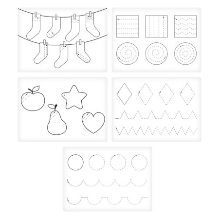Developing set of “fish for writing”, writing simulator, self-taught pen, 5 pcs., Mix color-5