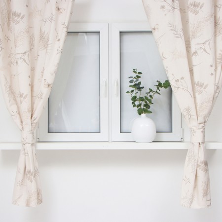 A set of curtains d/kitchen with sequence of Ethel "Flower Herbarium" 149x180 cm - 2 pcs-1