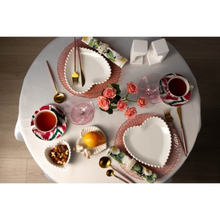 Ceramic serving dish "Doves on a leaf", 13 × 13 × 2 cm, white color-6