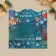 Money envelope "Happy New Year", winter flowers, 17.5 x 8 cm, New Year