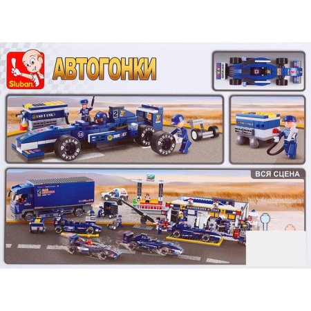 Designer Racing machine Sluban Auto Railway, 196 parts, 6+-3