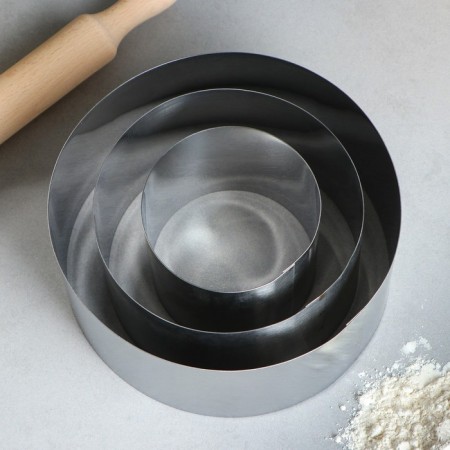 A set of baking forms and calculation "Circle", D-20, H-8.5 cm, 3 pcs-1