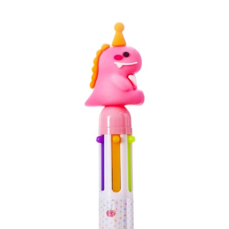 Multi-color ballpoint pen Calligrata "Dragon" Automatic, 6-colored, gift, pink-2