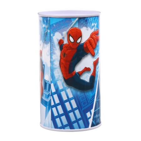 Metal piggy bank, 6.5 cm x 6.5 cm x 12 cm "The coolest", Spider-Man-2
