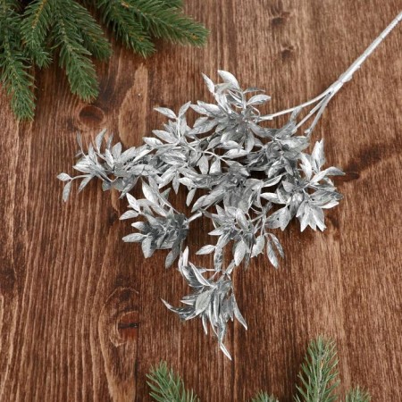 Flowers artificial shine "Lavar bush" 30 cm, silver