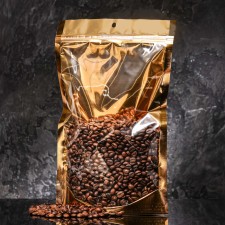 Pack Doy-Pak, matte, gold, with a transparent wall, 20 x 30 x 8 cm