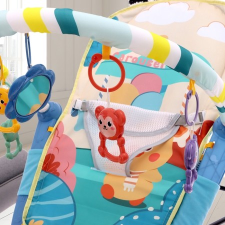Set 2 in 1 swing and a rug "duckling", light, sound effects, blue color-11