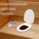 Silent toilet seat, with a lid, 38 × 50 cm, standard, polystyrene foam