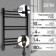 Electric towel Zein PE-08 "Bohemia", 400x600 mm, 8 crossbars, black