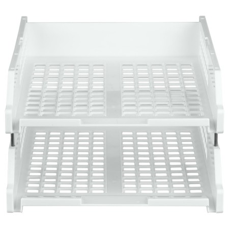 A set of paper trays horizontal Starong Istanus, 2 pieces, on metal rods, white-3