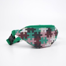 Board children's belt on a zipper, green color