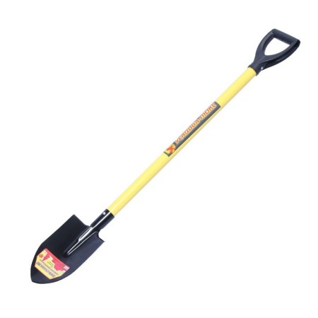 Baying shovel, acute, l = 116 cm, metal stalk, with a handle