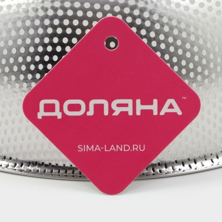 A colander made of stainless steel "Marco", d = 31.5 cm, two handles, chrome color-4