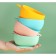 Baby plate on a suction cup, silicone, turquoise color, rr: 12x15x5.5 cm